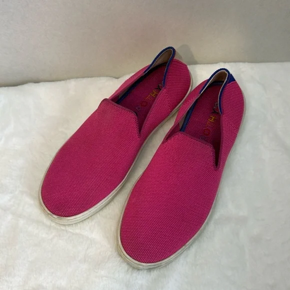 Rothy’s Bubblegum Hot Pink Sneaker Size 8 - Picture 4 of 9
